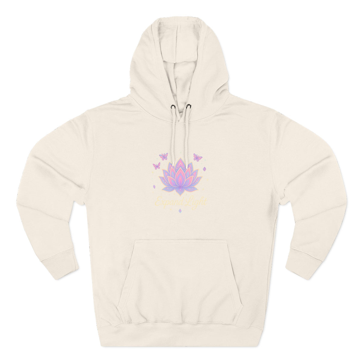Lotus Blossom Three-Panel Fleece Hoodie