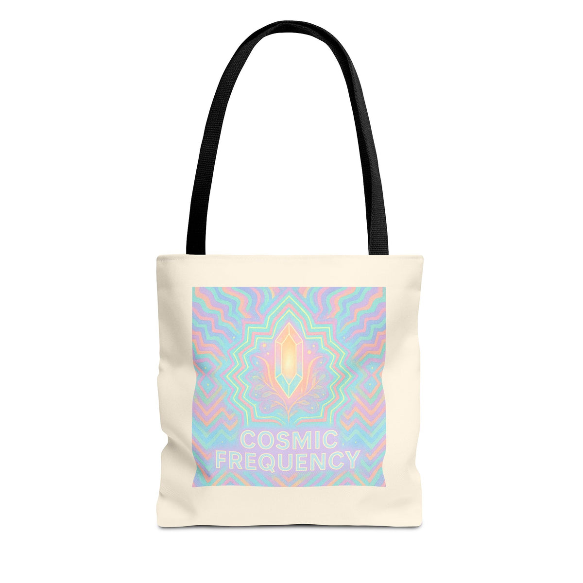 Cosmic Frequency Tote Bag — Celestial Vibes All-Over Print